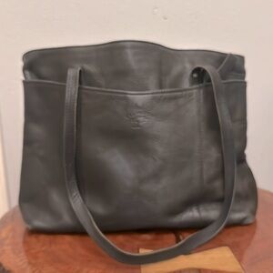 Ellington Black Leather Tote Bag purse Laptop
